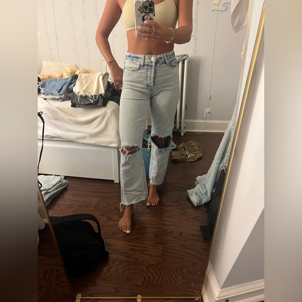 Wild Fable High Rise Straight Ripped Jeans - Picture 3 of 4